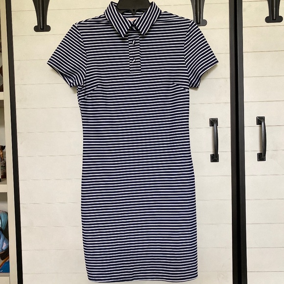 Jude Connally Emily Dress Navy White Medium - Picture 2 of 8